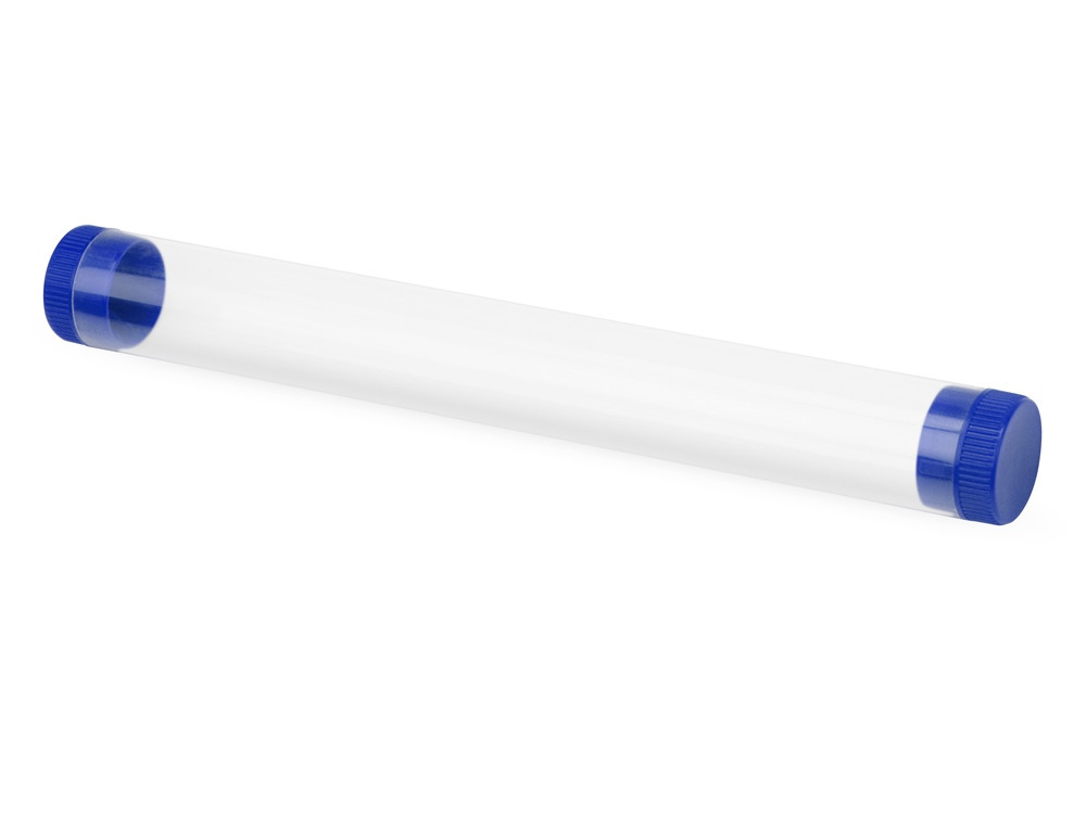 Футляр-туба пластиковый для ручки Tube 2.0, прозрачный/синий - фото 1 - id-p65546946