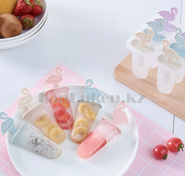 Формочки для мороженого пластиковые Фламинго 6 ячеек - фото 4 - id-p66641496
