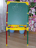 Детская доска мольберт двухсторонняя для рисования с магнитной азбукой. Ника, фото 3