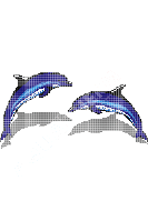 Панно FD3004, размер 5,33 х 2,66 м, дельфин светло-голубой
