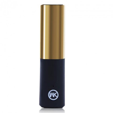 Внешний аккумулятор Power Bank WK WP004 Lipstick 2400 Mah Gold, фото 2