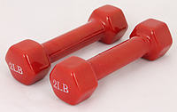 Гантели для фитнеса 2LB Red