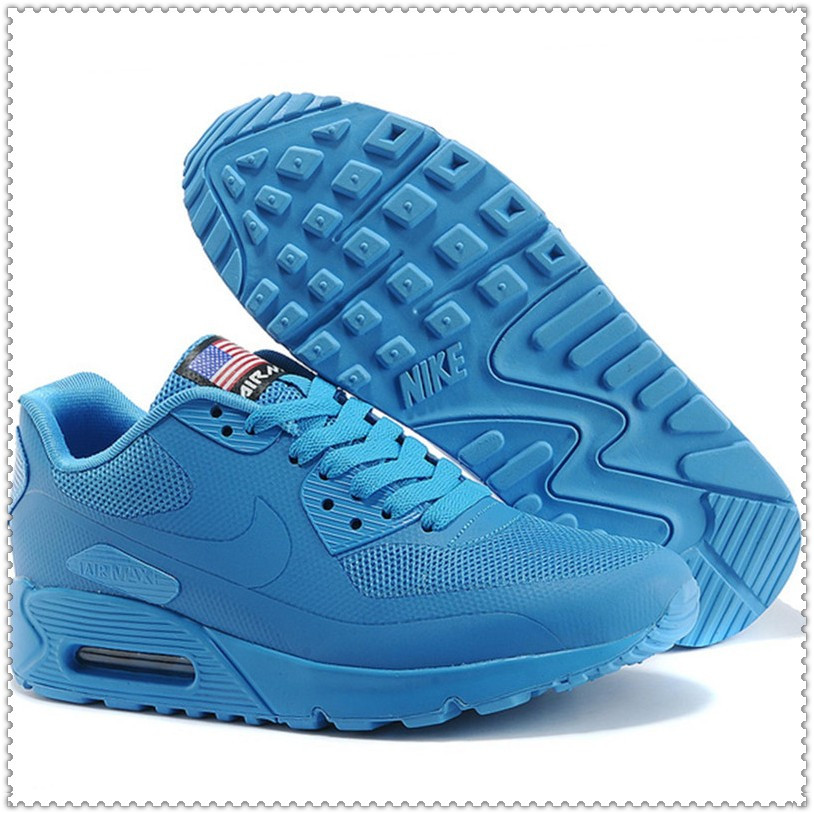 Кроссовки Nike Air Max 90 Hyperfuse синие - фото 1 - id-p5475572