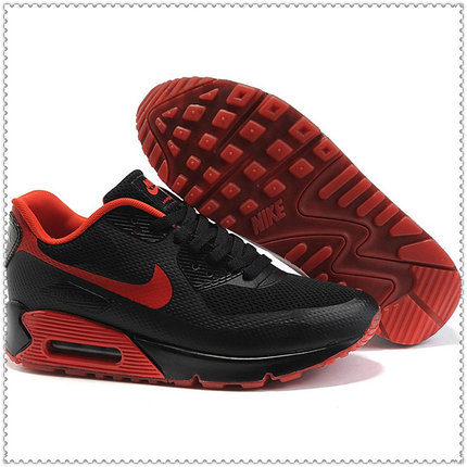 Кроссовки Nike Air Max 90 Hyperfuse черно-красные, фото 2