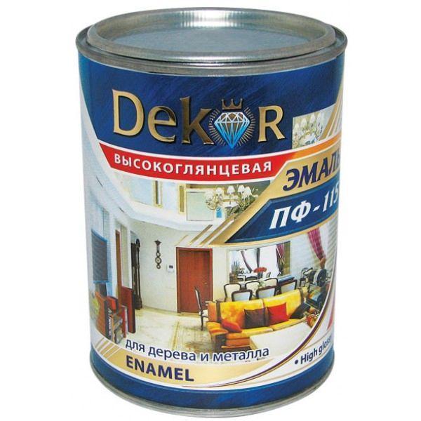 Эмаль ПФ-115, Dekor голубая 0,8 кг