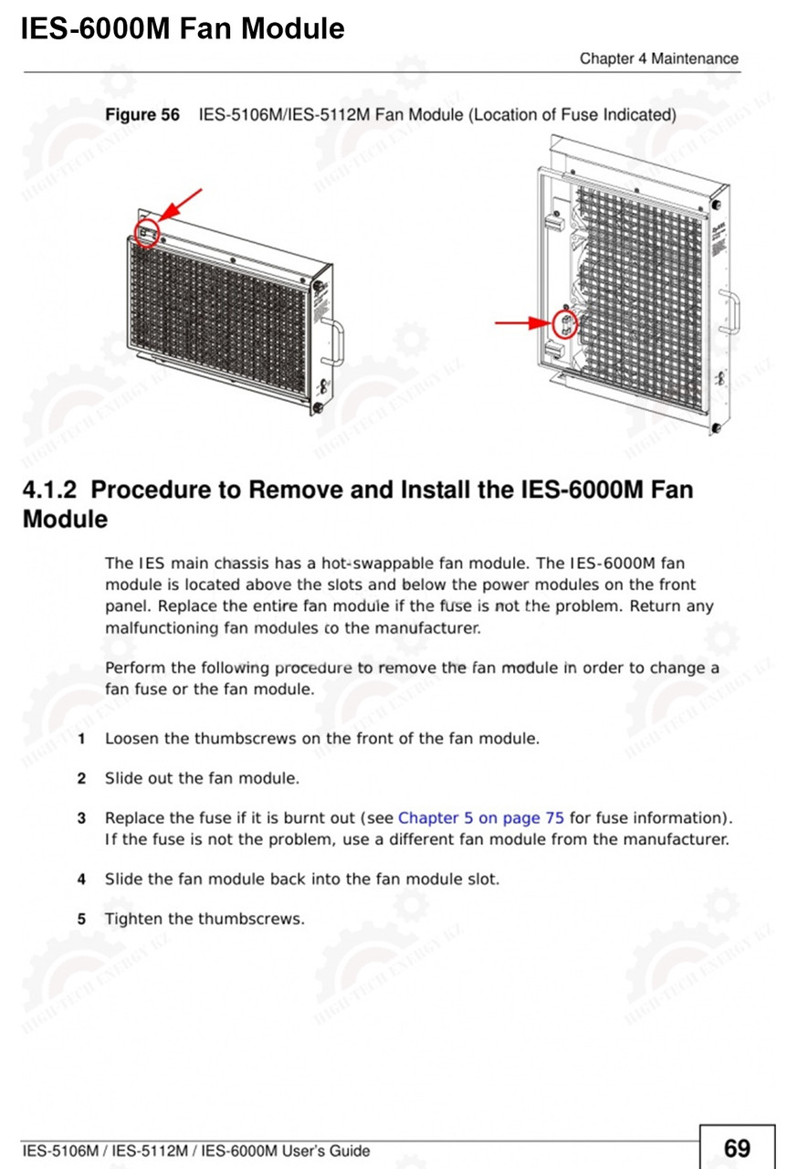 IES-6000M вентеляционный модуль IES-6000M Fan Module