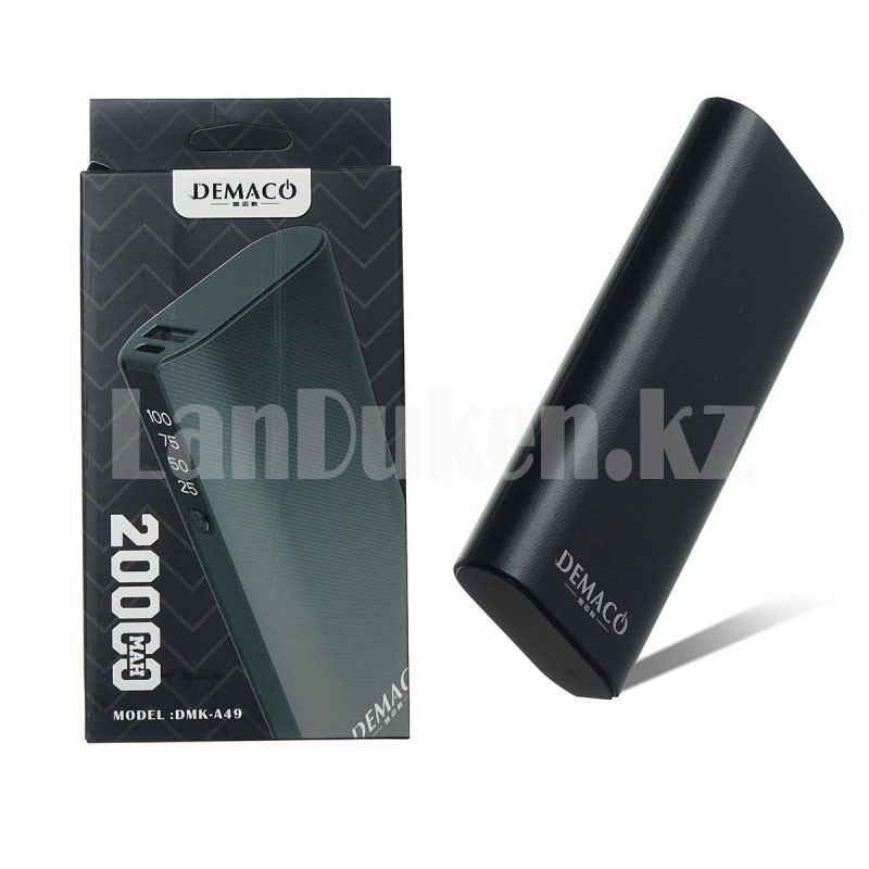 Портативное зарядное устройство DEMACO Power Bank DMK-A49 20000 mAh, черное - фото 1 - id-p66699905