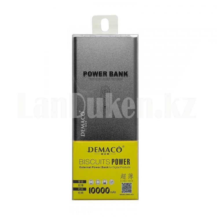 Портативное зарядное устройство DEMACO Power Bank DMK-A15 10000 mAh, черное - фото 1 - id-p66699958