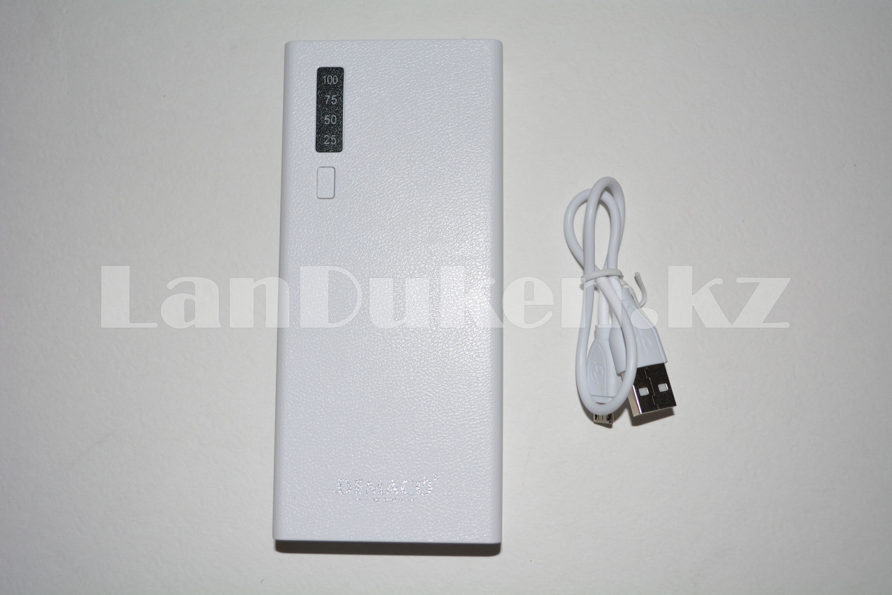 Портативное зарядное устройство DEMACO Power Bank DMK-A43 20000 mAh с светодиодным фонариком, белое - фото 8 - id-p66699894