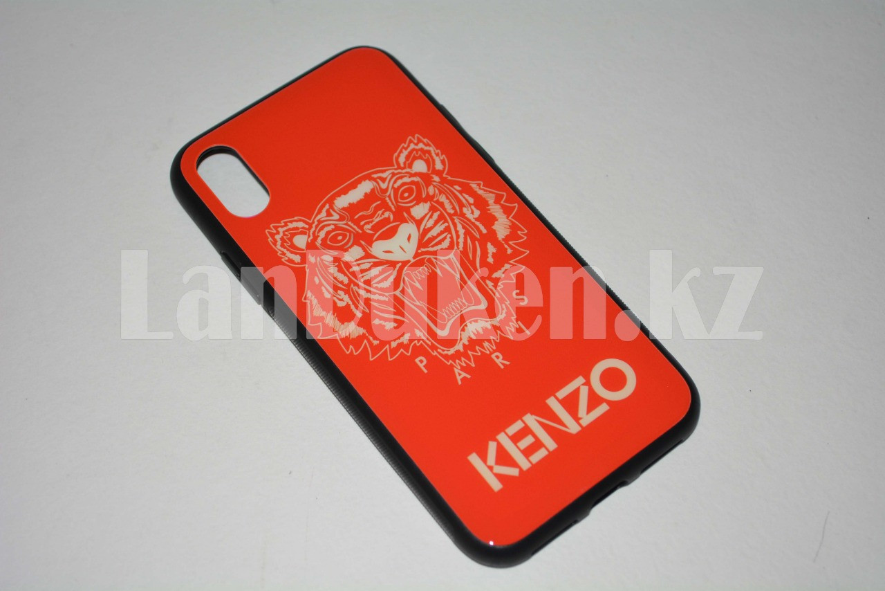 Чехол на Айфон 10 (iPhone X) с зеркальным покрытием принт тигр красный - фото 3 - id-p56836087