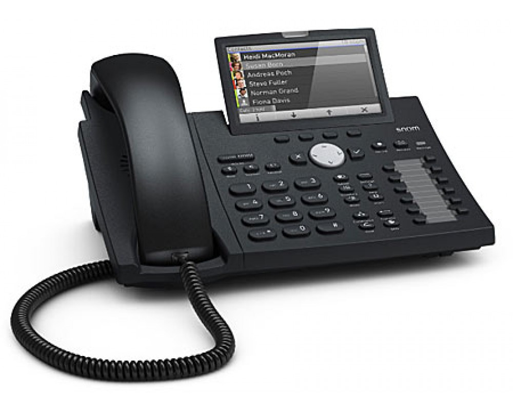 Snom D375 IP-телефон, LED индикация, 2 порта IEEE 802.3 PoE, HD звук - фото 1 - id-p66724816