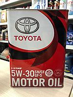 ОРИГИНАЛЬНОЕ МОТОРНОЕ МАСЛО TOYOTA MOTOR OIL 5W30 API SP\GF-6A 4L