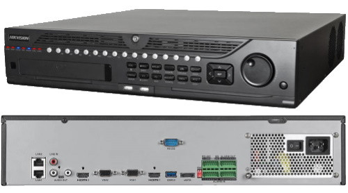 DS-9632NI-I8 - 32-х канальный сетевой 12МP-видеорегистратор с 8-ю SATA-интерфейсами.