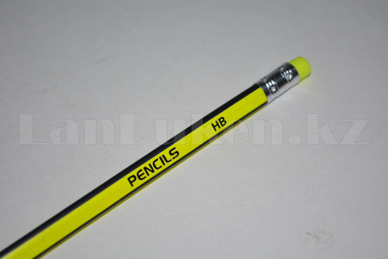Простые карандаши с желтым ластиком 12 штук в упаковке Yalong 191301 (HB) - фото 6 - id-p66744142