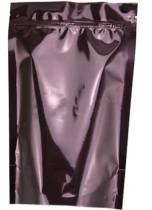 Пакет дой-пак металлизированный бордовый глянцевый с замком zip-lock, фото 2