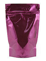 Пакет дой-пак металлизированный фиолетовый глянцевый с замком zip-lock