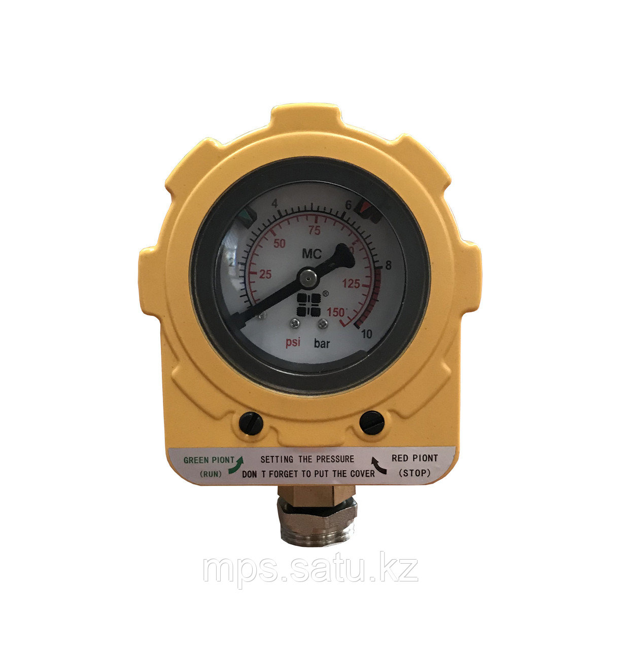 Электроконтактный манометр Е06-2.2KW-220VAC-NPT1/4 (10 бар)