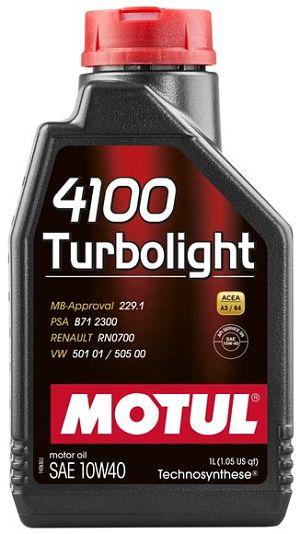 Моторное масло Motul 10W40 4100 Turbolight 1L