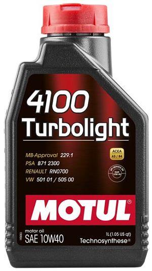 Моторное масло Motul 10W40 4100 Turbolight 1L - фото 1 - id-p66753376