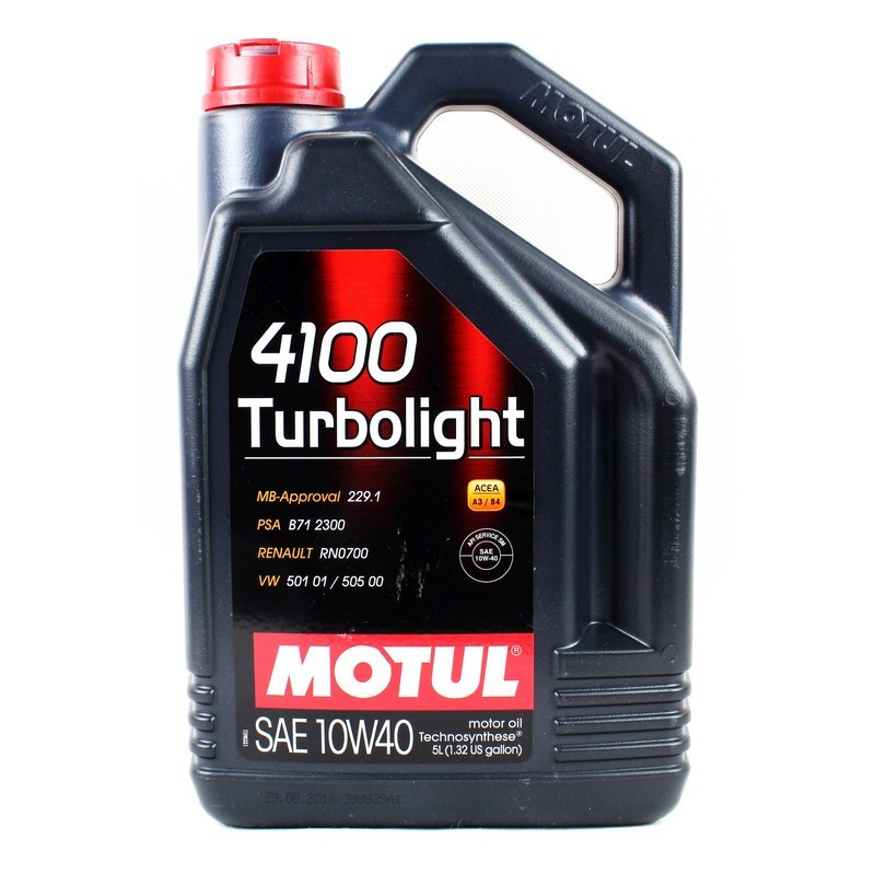 Моторное масло Motul 4100 Turbolight 10W40 5L - фото 1 - id-p66753473