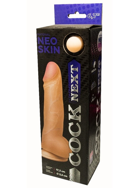 ФАЛЛОИМИТАТОР "COCK NEXT" на присоске, L 18.8 см D 3.5 - 4.0 см, CYBERSKIN