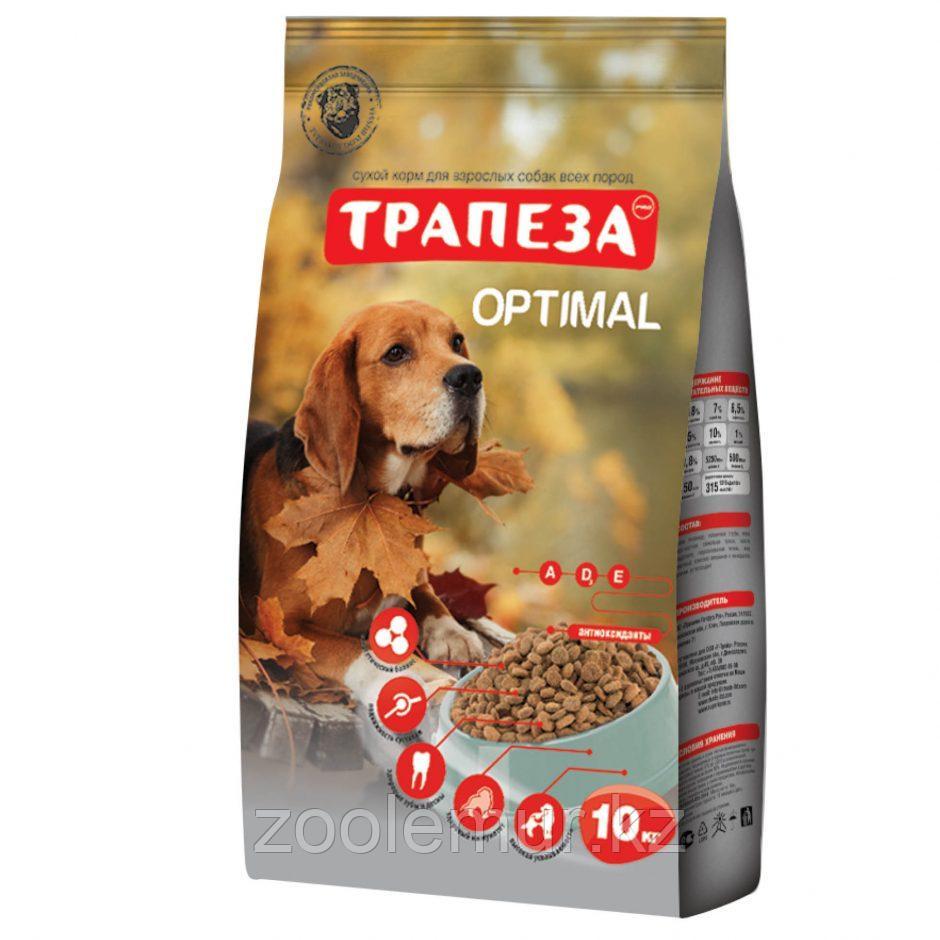 Сбалансированный Сухой корм «Трапеза» Оптималь для взрослых собак, содержащихся в городских условиях 10 кг