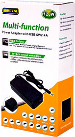 Универсальный адаптер зарядка для ноутбуков (120W 14 насадок)