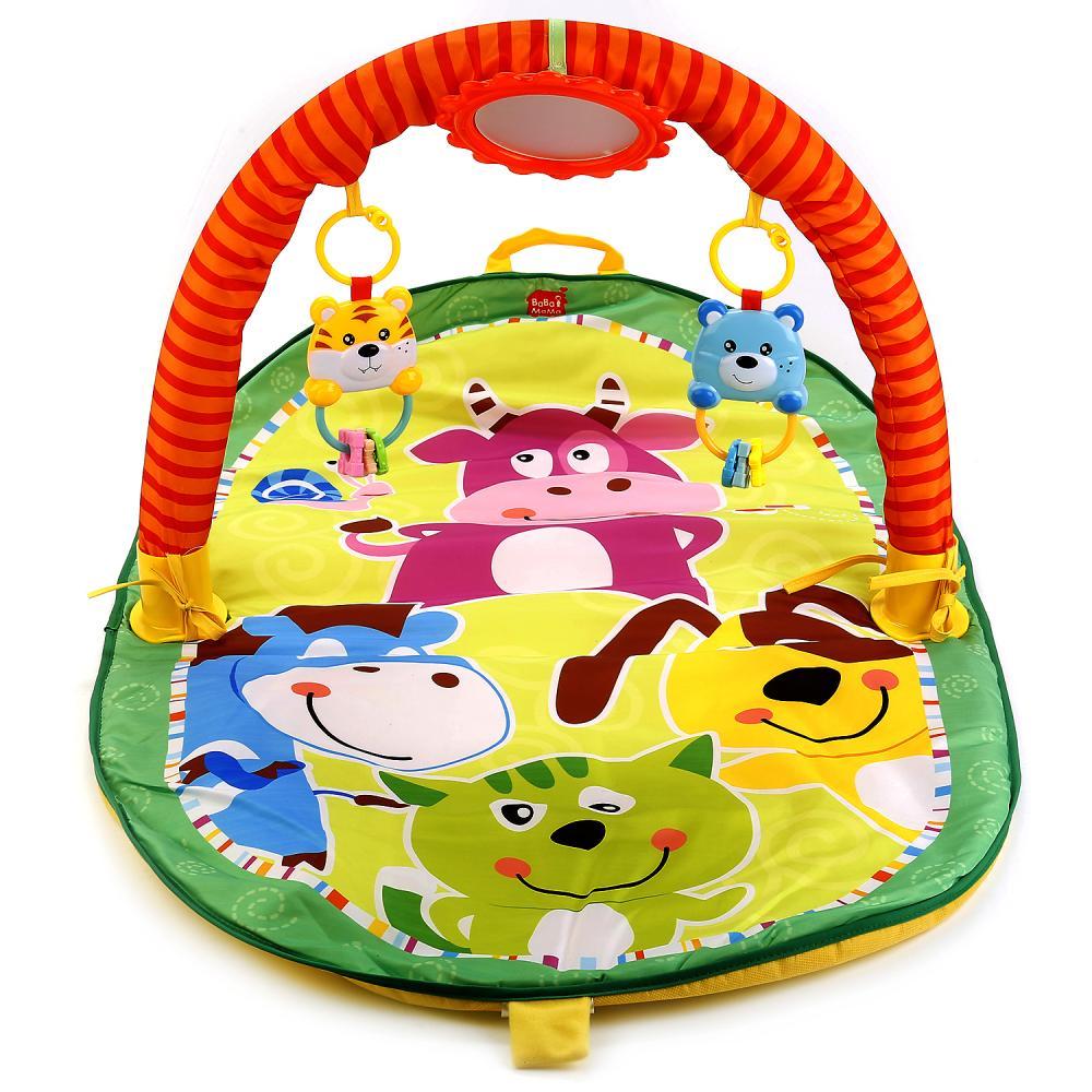 Умка Детский игровой коврик "Веселые открытия", прямоугольный с дугой для новорожденных