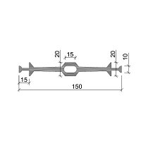 Профильное уплотнение АКВАСТОП СВГ-150 ПВХ-П