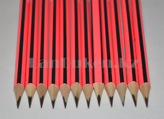 Простые карандаши с розовым ластиком 12 штук в упаковке Yalong 191301 (HB) - фото 5 - id-p66786818