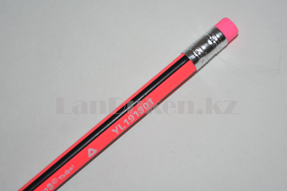 Простые карандаши с розовым ластиком 12 штук в упаковке Yalong 191301 (HB) - фото 6 - id-p66786818