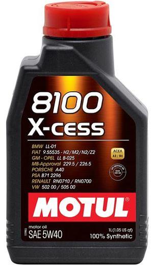 Моторное масло Motul 8100 X-cess 5W40 1L