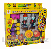 Набор фигурок растения против зомби Plants vs zombies (7 фигурек, 6 шариков для метания)