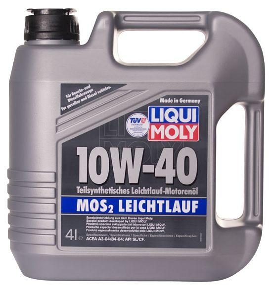 Моторное масло LIQUI MOLY MoS2 Leichtlauf 10W40 с молибденом 4L - фото 1 - id-p66797090