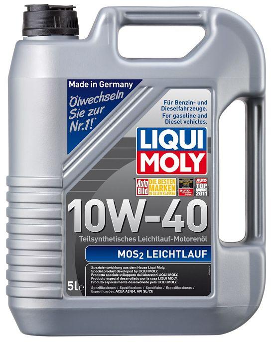 Моторное масло LIQUI MOLY MoS2 Leichtlauf 10W40 с молибденом 5L - фото 1 - id-p66797112