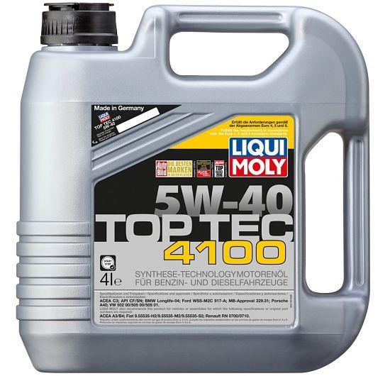Моторное масло LIQUI MOLY Top Tec 4100 5W40 4L - фото 1 - id-p66825975