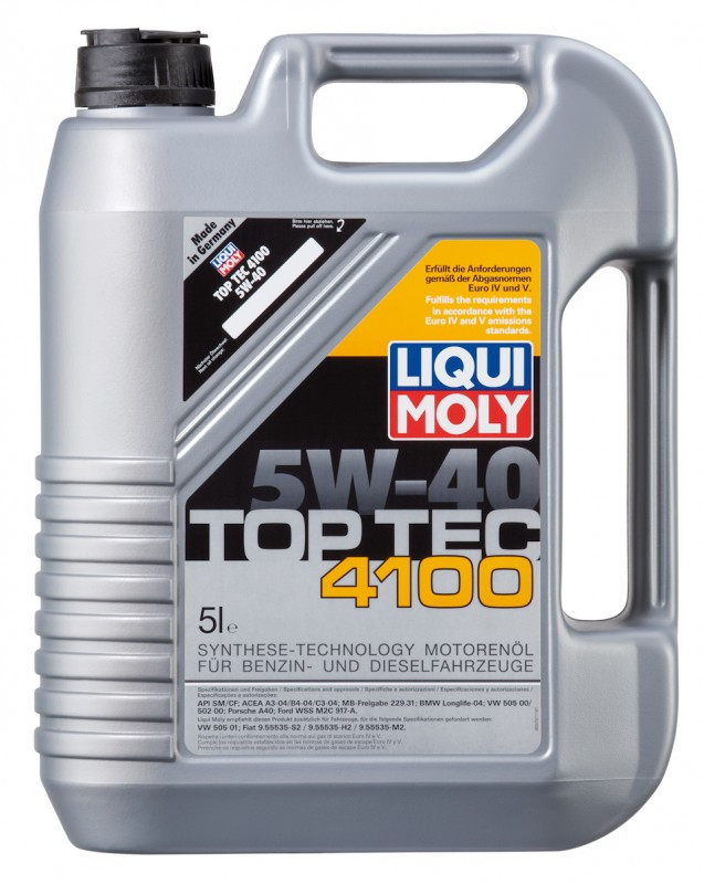 Моторное масло LIQUI MOLY Top Tec 4100 5W40 5L - фото 1 - id-p66825981
