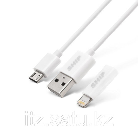 Интерфейсный кабель MICRO USB+Apple 8pin SHIP API08MUPWB