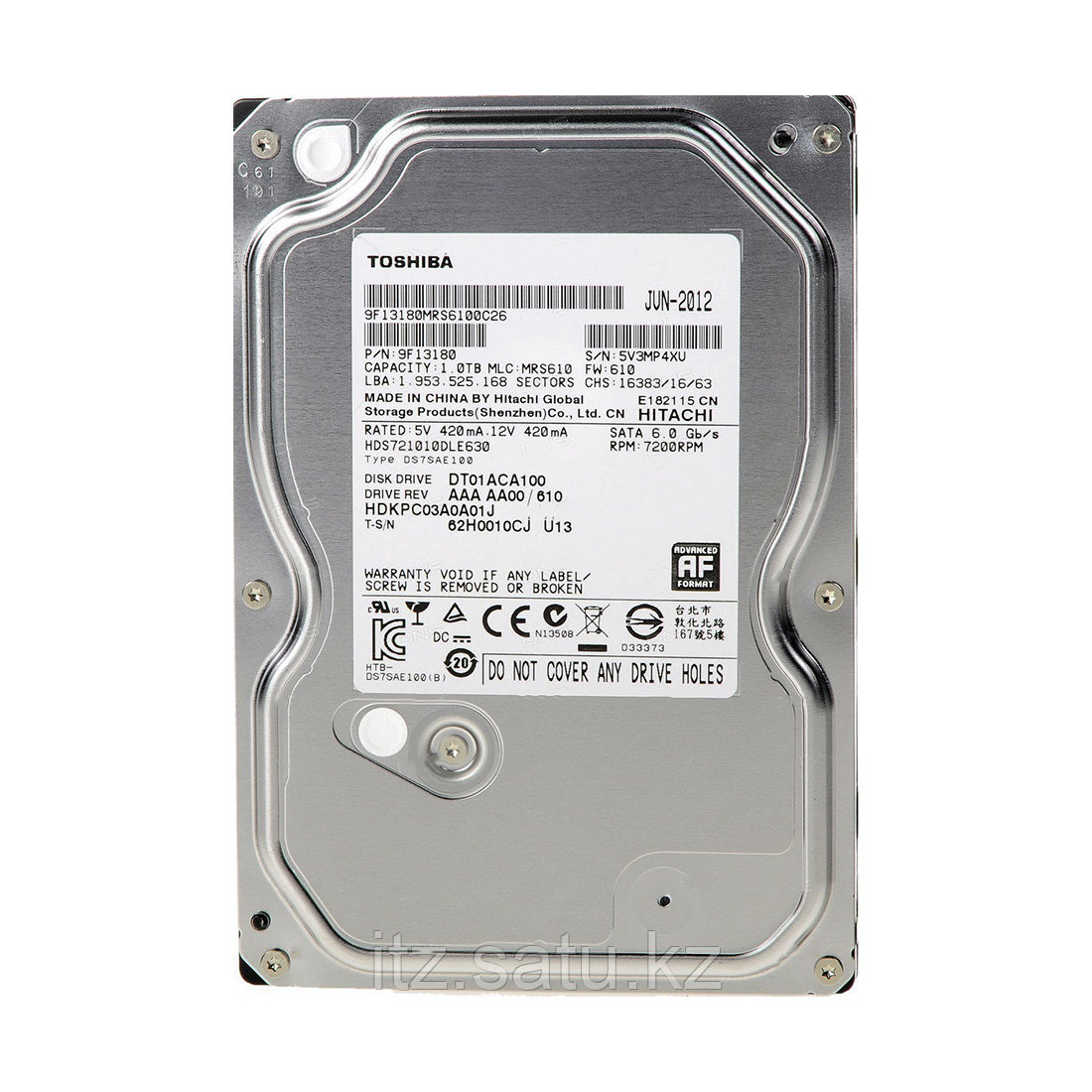 Жёсткий диск HDD 1Tb Toshiba SATA6Gb/s 7200rpm 32Mb 3,5" DT01ACA100