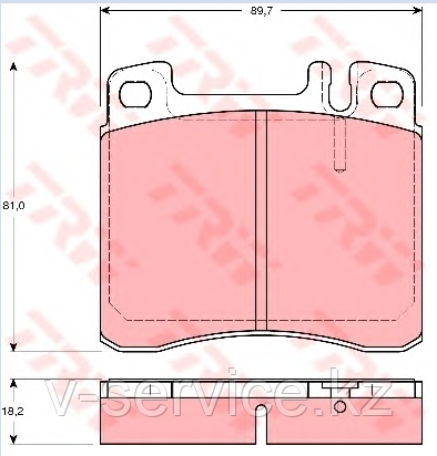 Тормозные колодки W140(002 420 03 20)(MB)(REMSA 408.00)