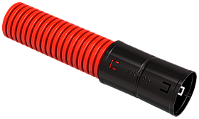Ø75мм Двустенная ПНД Труба гофрированная, красная (50м) IEK