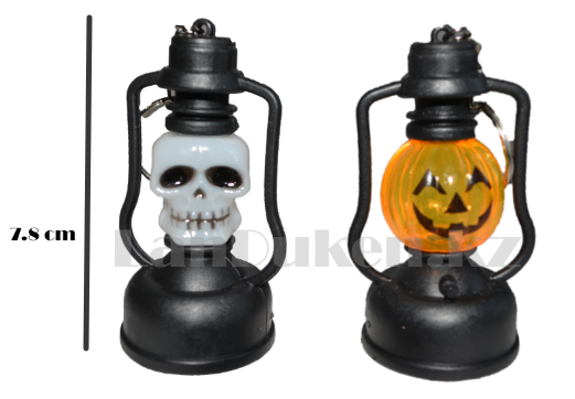 Светящиеся LED Брелки в форме черепа и тыквы на Хэллоуин 7.8 см, фото 1