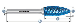 Борфреза твердосплавная Karnasch, форма H – язычок пламени