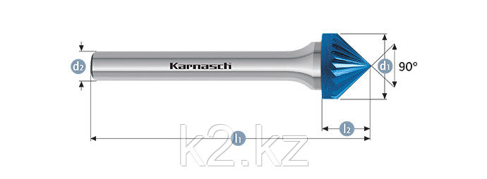 Борфреза твердосплавная Karnasch, форма K зенкер с вершиной 90° - фото 2 - id-p66846749