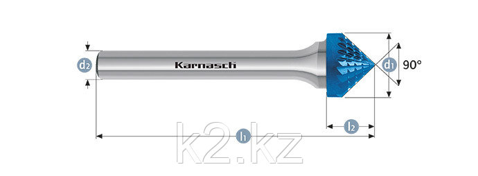 Борфреза твердосплавная Karnasch, форма K зенкер с вершиной 90° - фото 1 - id-p66846749