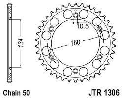 Звезда задняя JT 1306.40