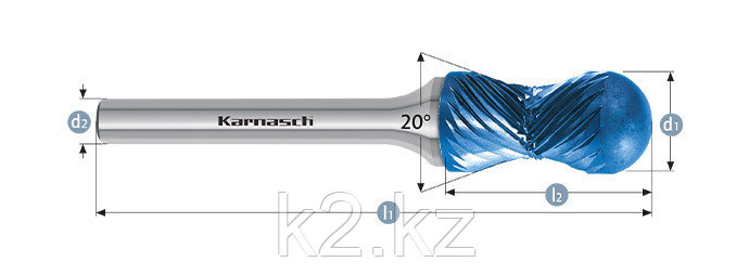 Борфреза твердосплавная Karnasch, Radius MULTIPOWER