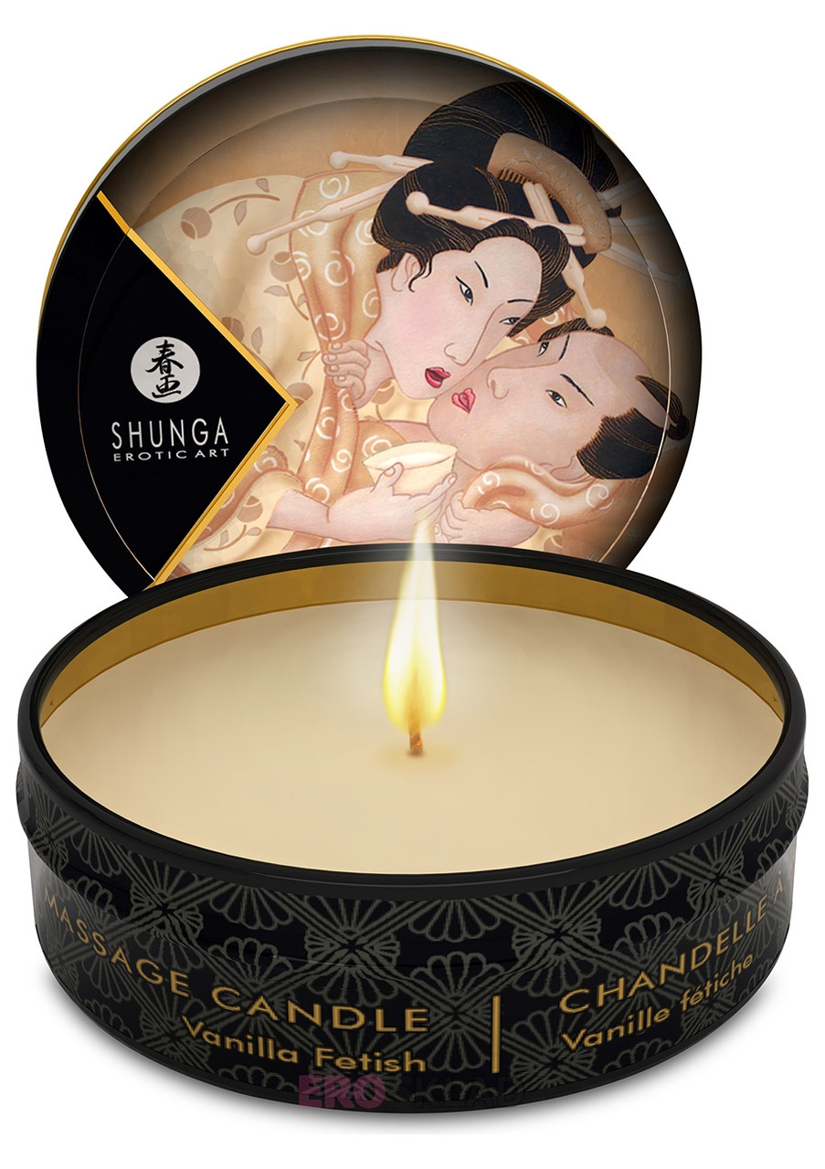 Массажная свечка Massage Candle - Shunga (Шунга) с ароматом ванили, 30 мл