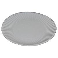 Тарелка d 240мм, мелованная, белая, картон, 700 шт