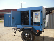 Дизельный генератор Prometey M 500 кВт. 3 фазный. Погодозащитный кожух  на прицепе, фото 2